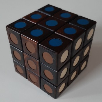 Rubiks cube from wood - edge lenght=7,5cm 