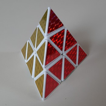 Pyramid with glitter stickers