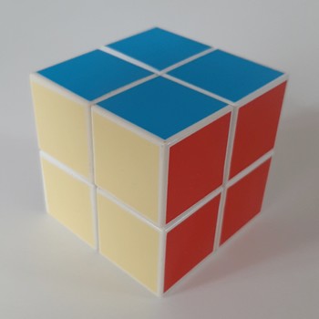 2x2x2 Rubik Cube with painted stickers 