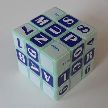 3x3 Fluorescent calendar cube