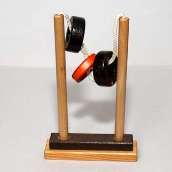 Wooden puzzle, take out brown ring, without box - US$ 12.00