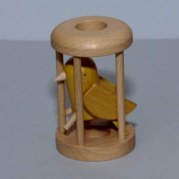 Canary in cage, in original box - US$ 15.00