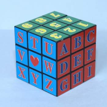 BIG 3x3x3 Rubik's cube with letters and numbers - 90 mm, without box.- US$ 15.00