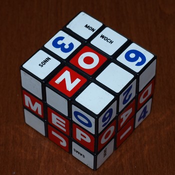 Rubiks Cube calendar without box - US$ 30.00